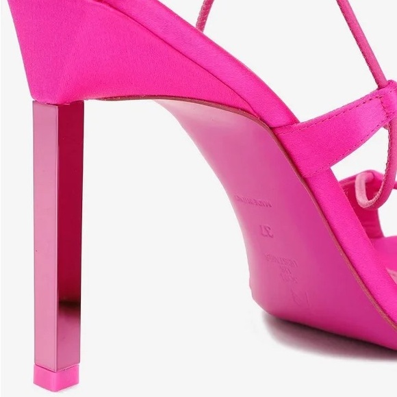 The Attico Pink Stiletto Heels with Lace-Up Design - Picture 7 of 14